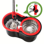 Spin Mop and Bucket Set with 360° Rotating Mop, Ultrafine Fiber Head
