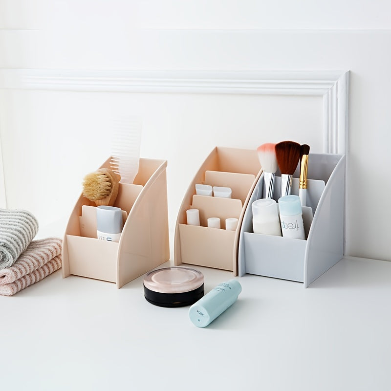 Desk Organizer with Grid Pocket Folder and Remote Control Storage for Cosmetics