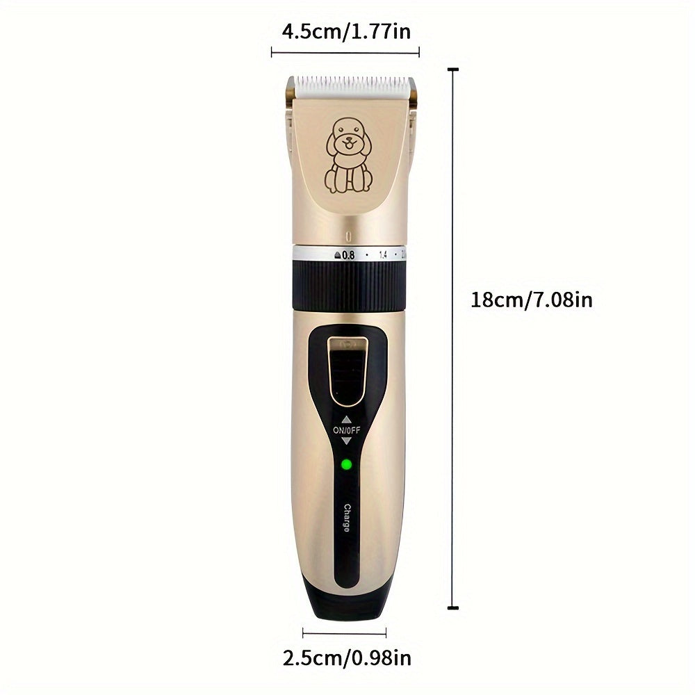 Electric Pet Grooming Kit for Cats and Dogs USB Rechargeable Lithium Battery