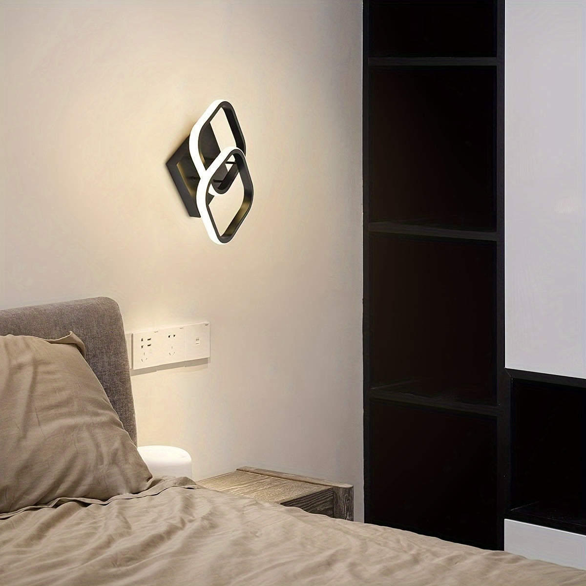 LED Flush Mount Ceiling Light with Adjustable Color Temperature Black or White