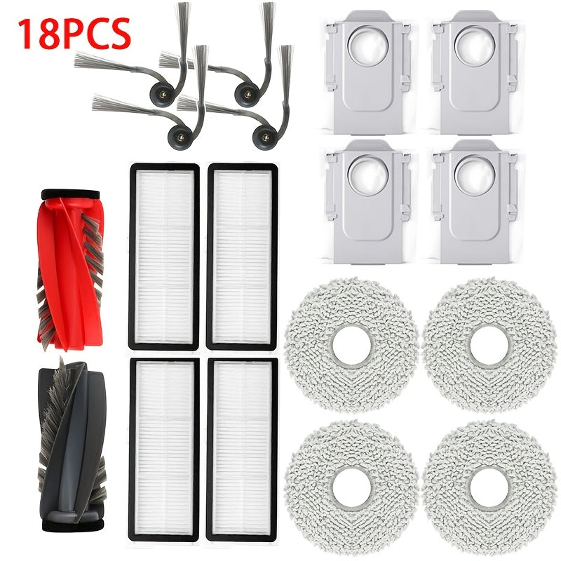 Roborock Q revo Curve/P20 Pro robot tozalagichlari bilan mos keladigan ushbu aksessuar to'plami asosiy rolik cho'tkasi, chang sumkasi, filtr matosi va chekka cho'tkasini o'z ichiga oladi.