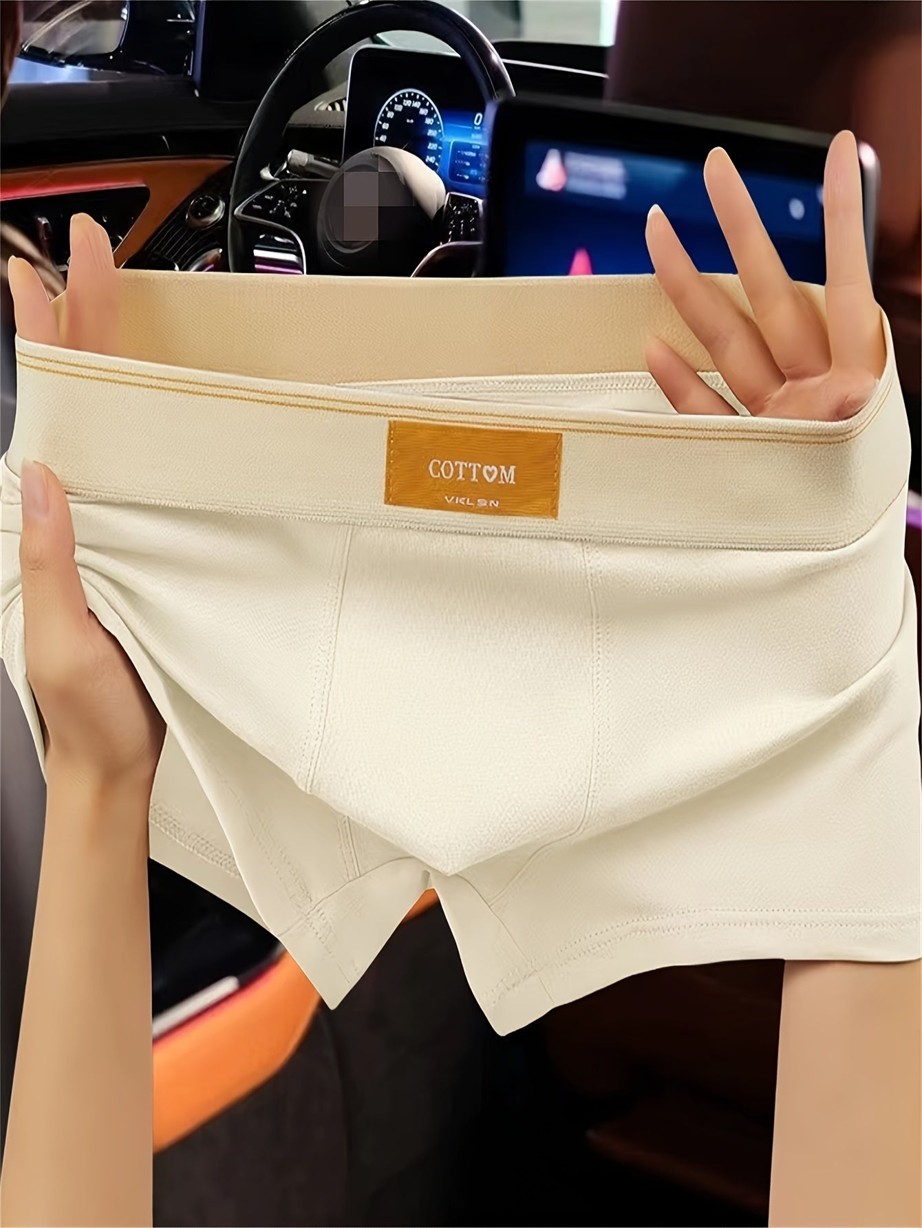 Men's Cotton Boxer Briefs Pack of 3 Breathable Stretch Low Rise Solid