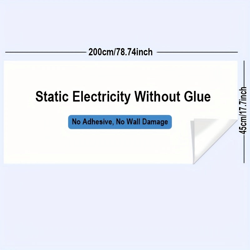 Electrostatic Whiteboard Wallpaper for Writing Drawing and Graffiti Removable Washable Wall Decor