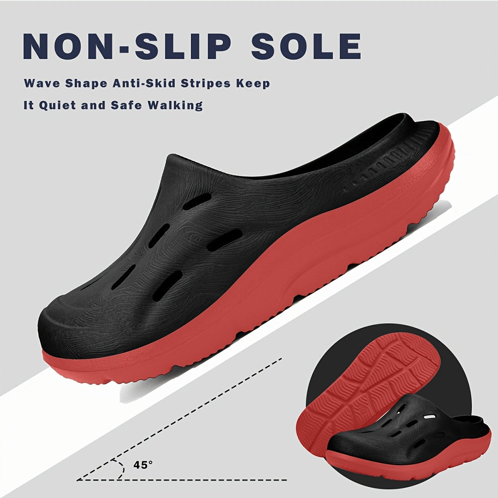 Women Men Wide Width Sports Slides Clogs Shower Slippers Thick Cushioned