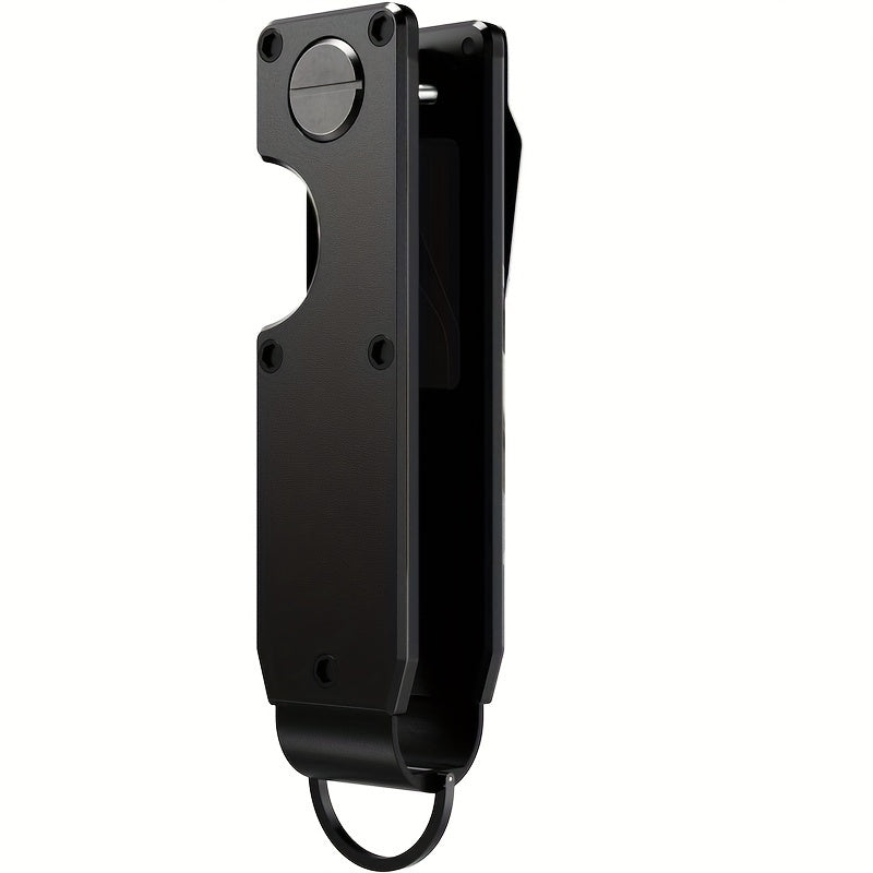 Men's Compact Metallic Key Holder, Minimalist Smart Keychain for 2-6 Keys