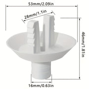 28mm egiluvchan konditsioner drenaj quvuri adapteri plastmassadan, split va deraza bloklari uchun, 1/2/4 ta paket