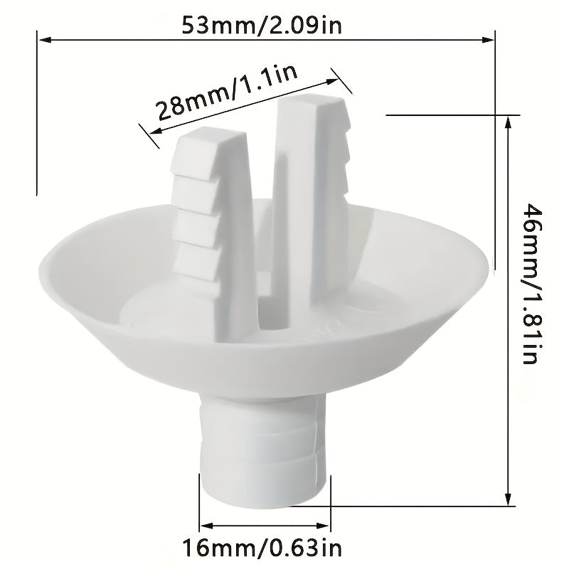28mm egiluvchan konditsioner drenaj quvuri adapteri plastmassadan, split va deraza bloklari uchun, 1/2/4 ta paket