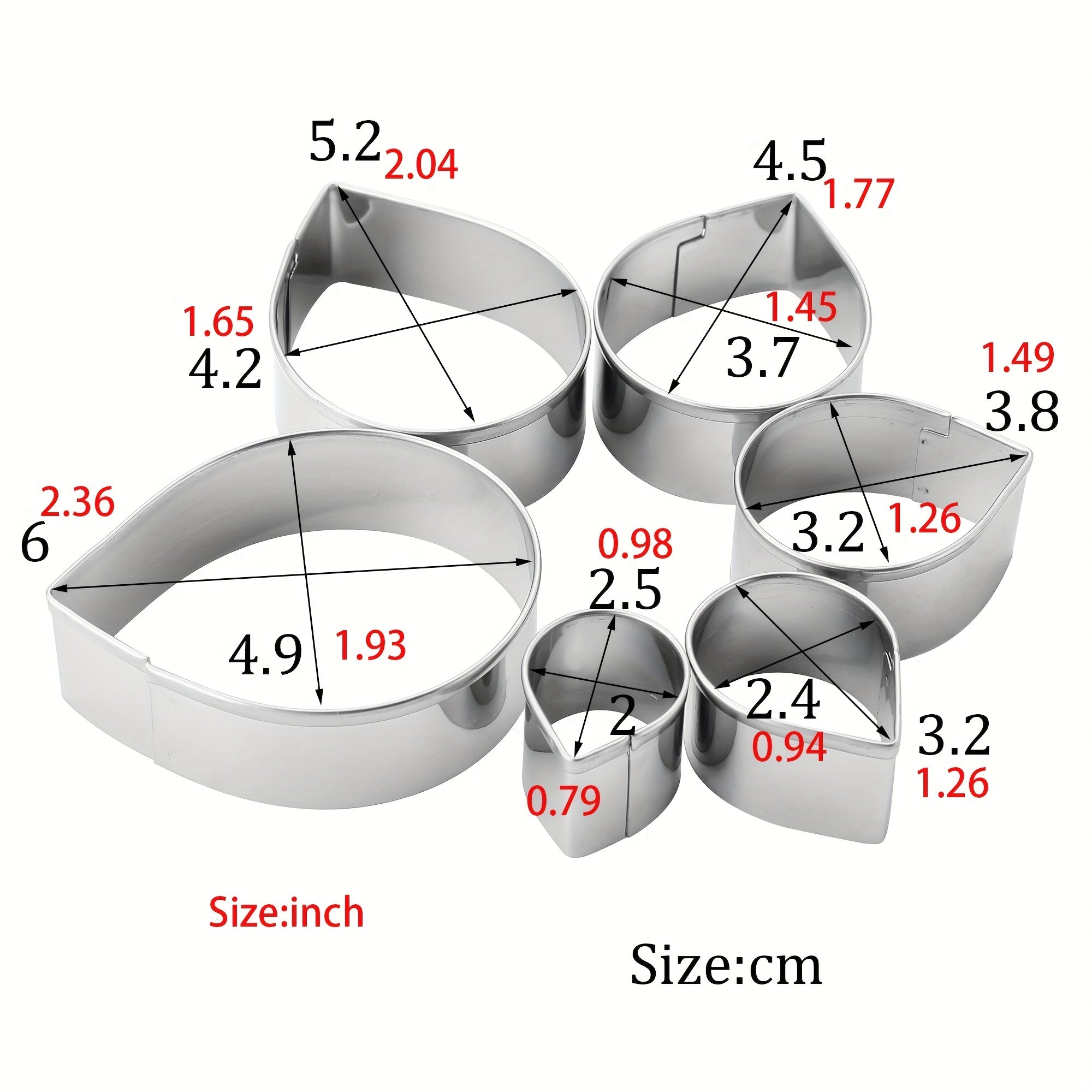 Stainless Steel Fondant Flower Petal Mold for Cake Decoration