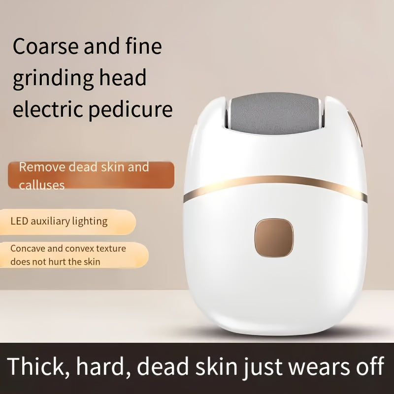 Portable Electric Foot Scrubber with 3 Heads for Dead Skin Removal and Callus Treatment