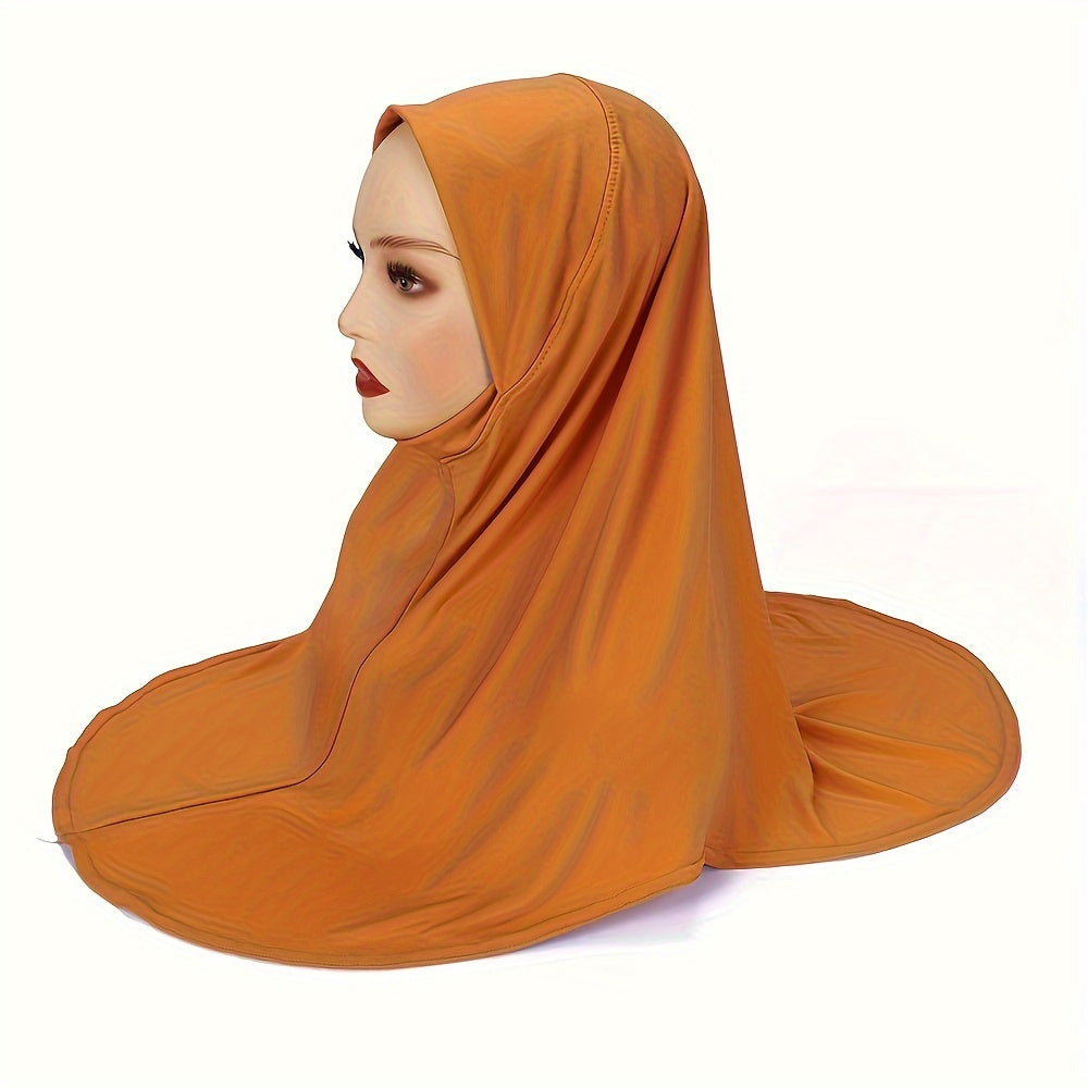 Women's Polyester Hijab Breathable Knit Solid Color Easy Wear