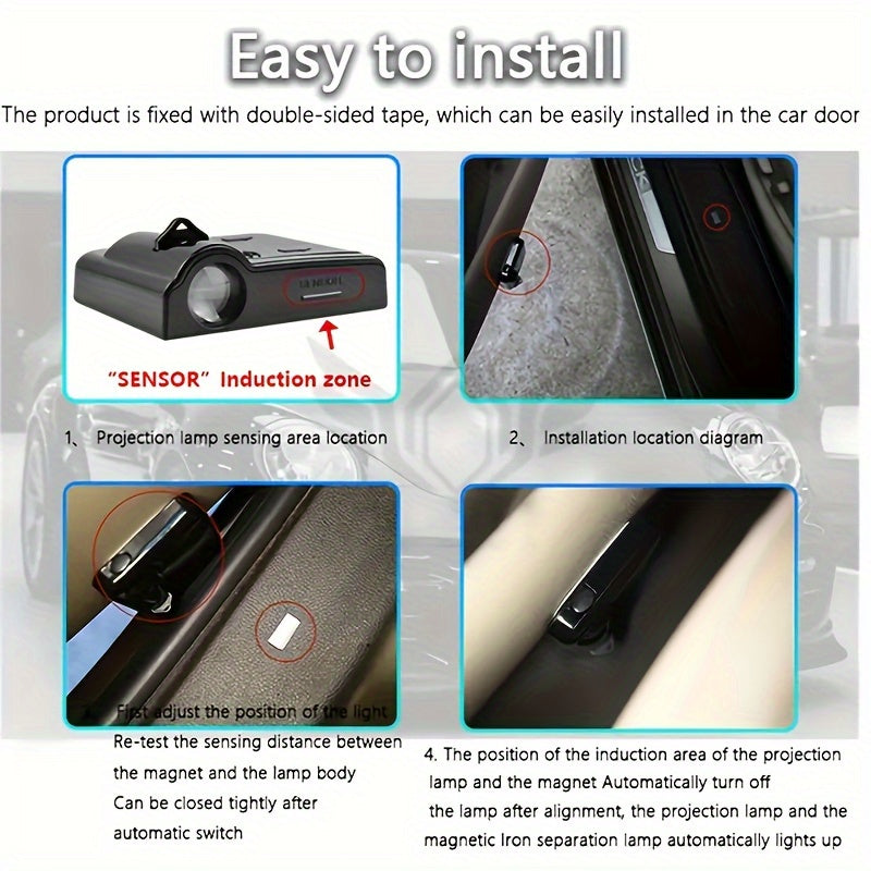 Queen Pattern Car Door Welcome Projection Light LED Shadow Lamp for All Vehicles