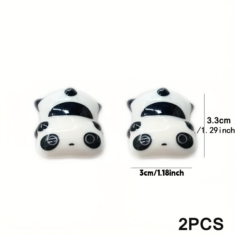 Ceramic Panda Chopstick Holders and Pen Holders Creative Cartoon Decor 3.28cm