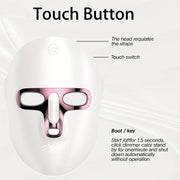 Dispositivo de mascarilla facial con carga USB, batería grande, 7 colores para hombres y mujeres