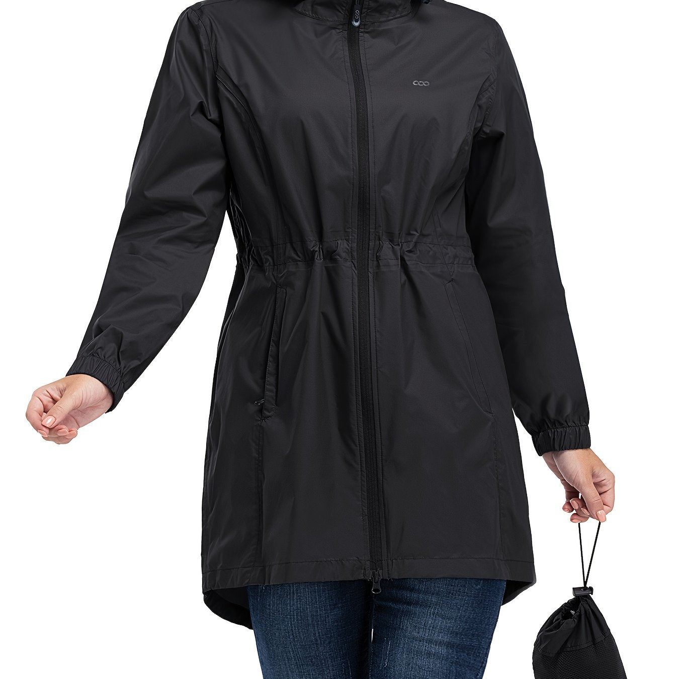 Abrigo cortaviento ligero para mujer, plegable con capucha, impermeable, para golf y senderismo