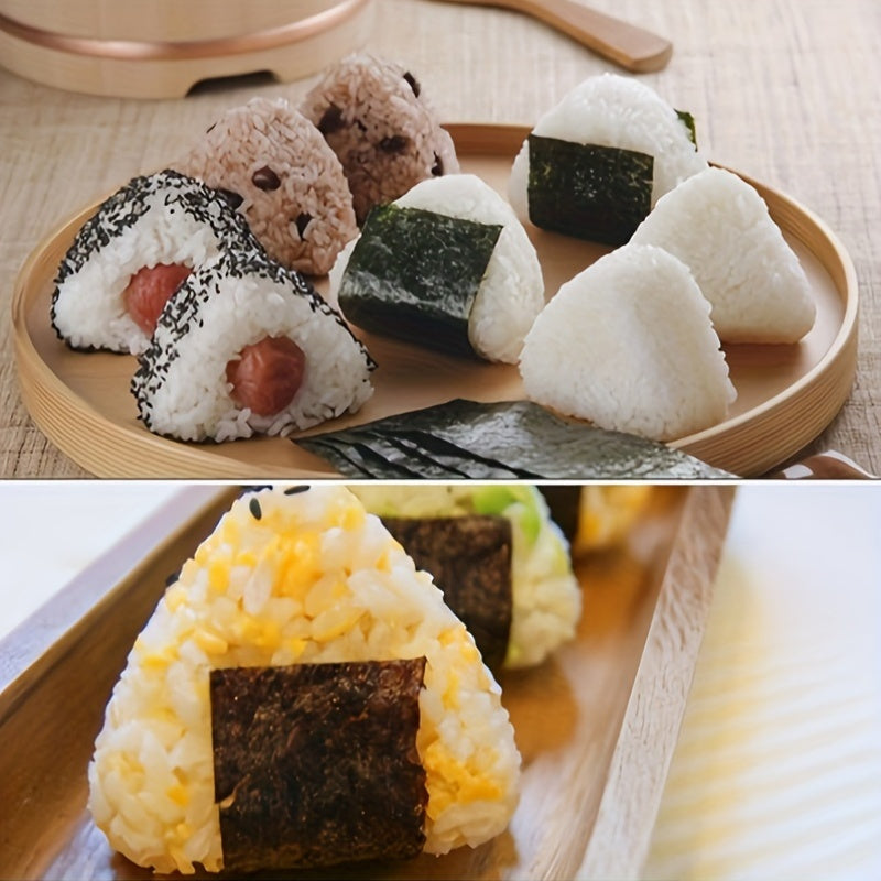 Прозрачная пластиковая форма для суши с крышкой для приготовления треугольных рисовых шариков дома или в ресторанах. Подходит как для начинающих, так и для профессионалов в приготовлении суши.