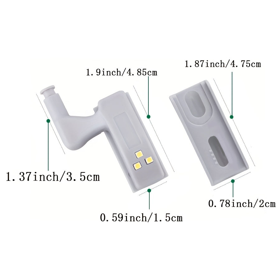 12-Pack LED Cabinet Lights with Motion Sensor Gray Plastic for Indoor Use