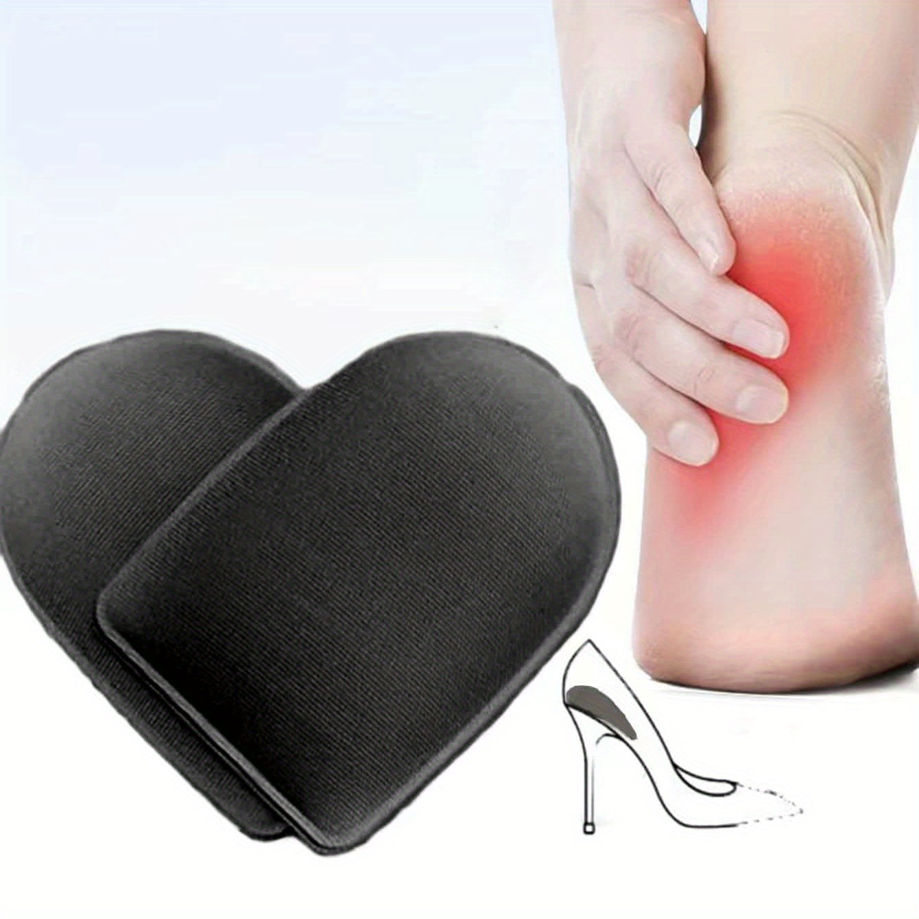 Women's Soothing Sponge Heel Insoles High Heel Comfort Padded