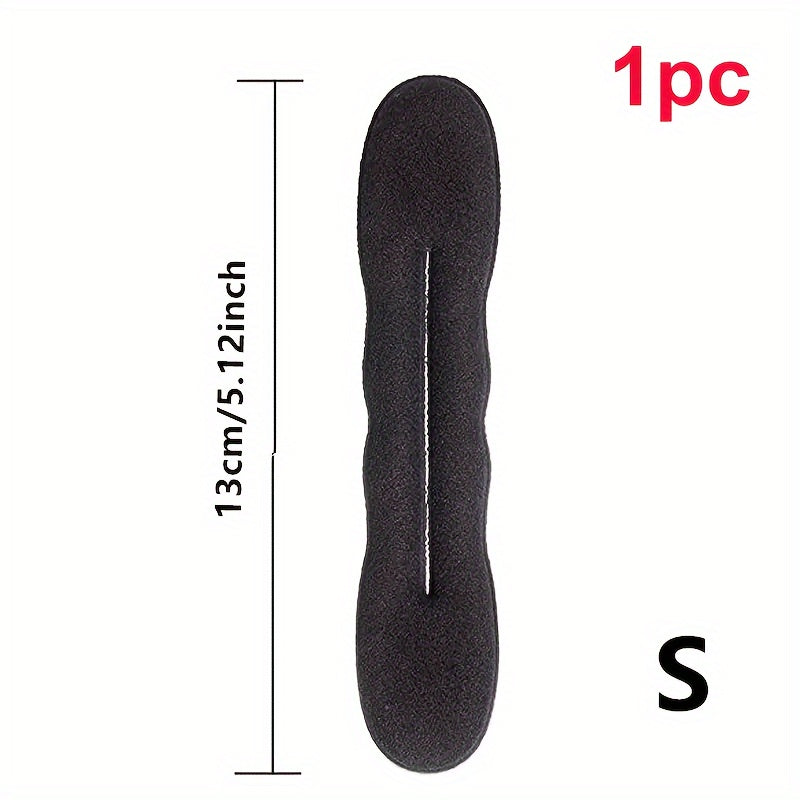 Women's Hair Bun Maker Easy Snap Roll Sponge Donut with Hair Ties Polyester