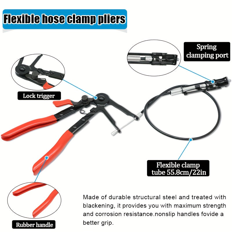 9-Piece Flexible Hose Clamp Pliers Set for Automotive Water Coolant Clamps