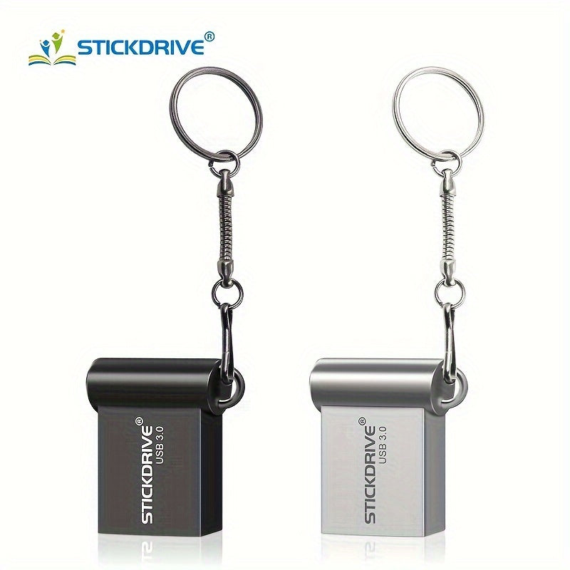 STICKDRIVE MINI USB 3.0 Flesh xotira qurilmasi kalit halqasi uchun turli o'lchamlarda.