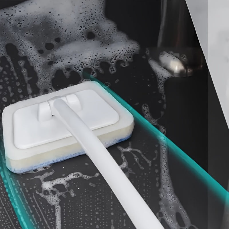 Versatile Cleaning Brush with Swivel Head and Long Handle for Bathroom Kitchen Car