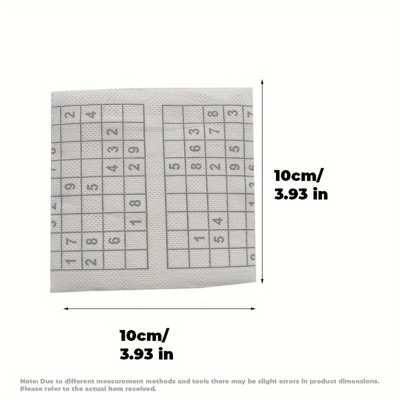 Set of 10 Sanitary Paper Napkins 10.01x10.01 cm for Toilet, Restaurant, Travel, Family Use