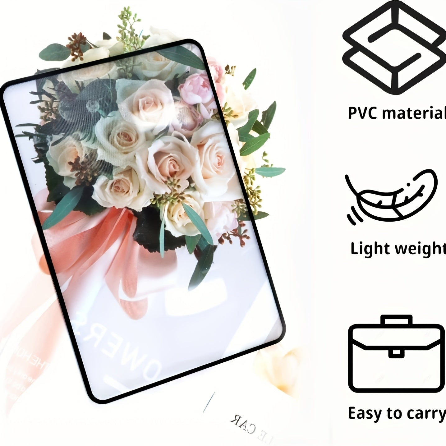 Clear PVC Magnifying Bookmark for Seniors Low Vision Full Page Magnifier