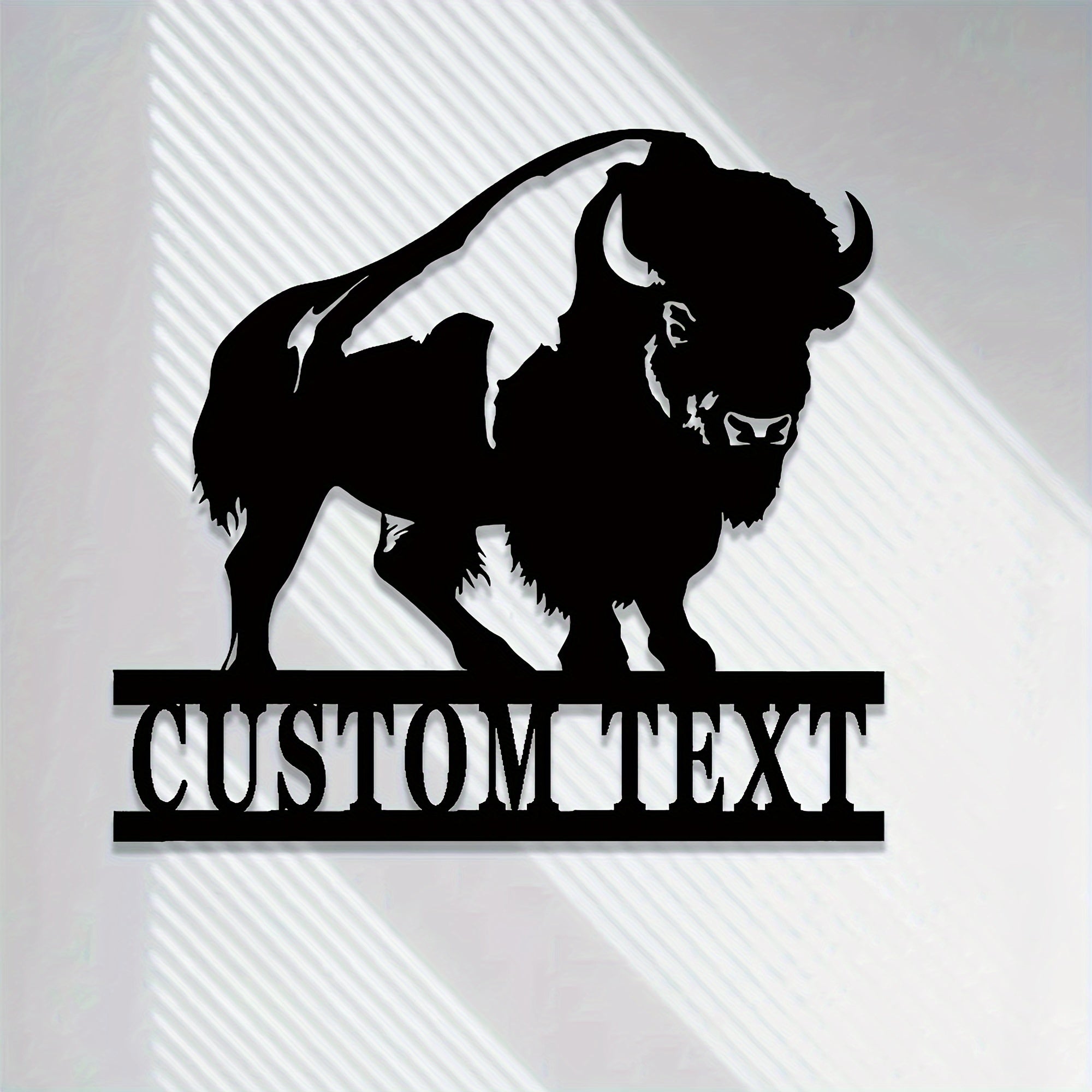 Metal Wall Art Buffalo Silhouette for Ranches and Farmhouse Decor