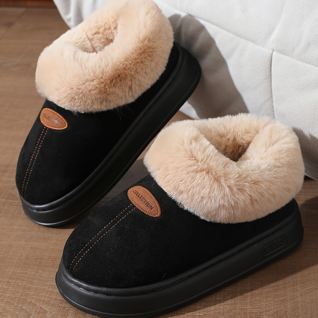Women's Winter Snow Boots Faux Fur Lined Non-Slip EVA Sole Indoor Outdoor