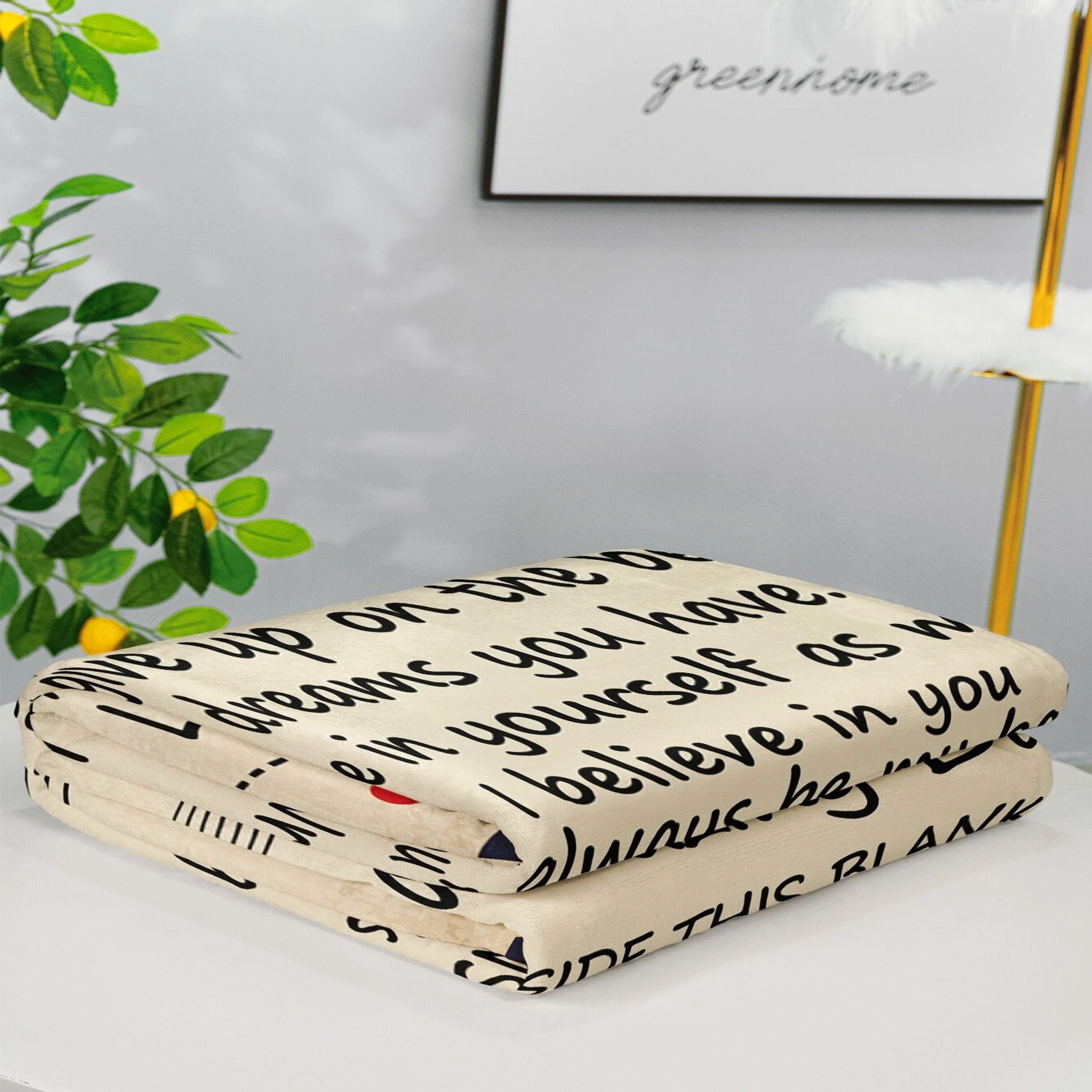 Personalized Flannel Blanket for Girls Soft Warm Cozy Gift for Home Travel Camping