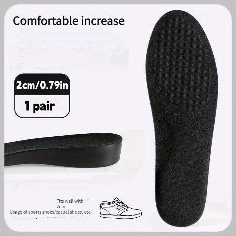 Men Women Faux Leather Height Increasing Insoles Comfortable Invisible Multiple Heights