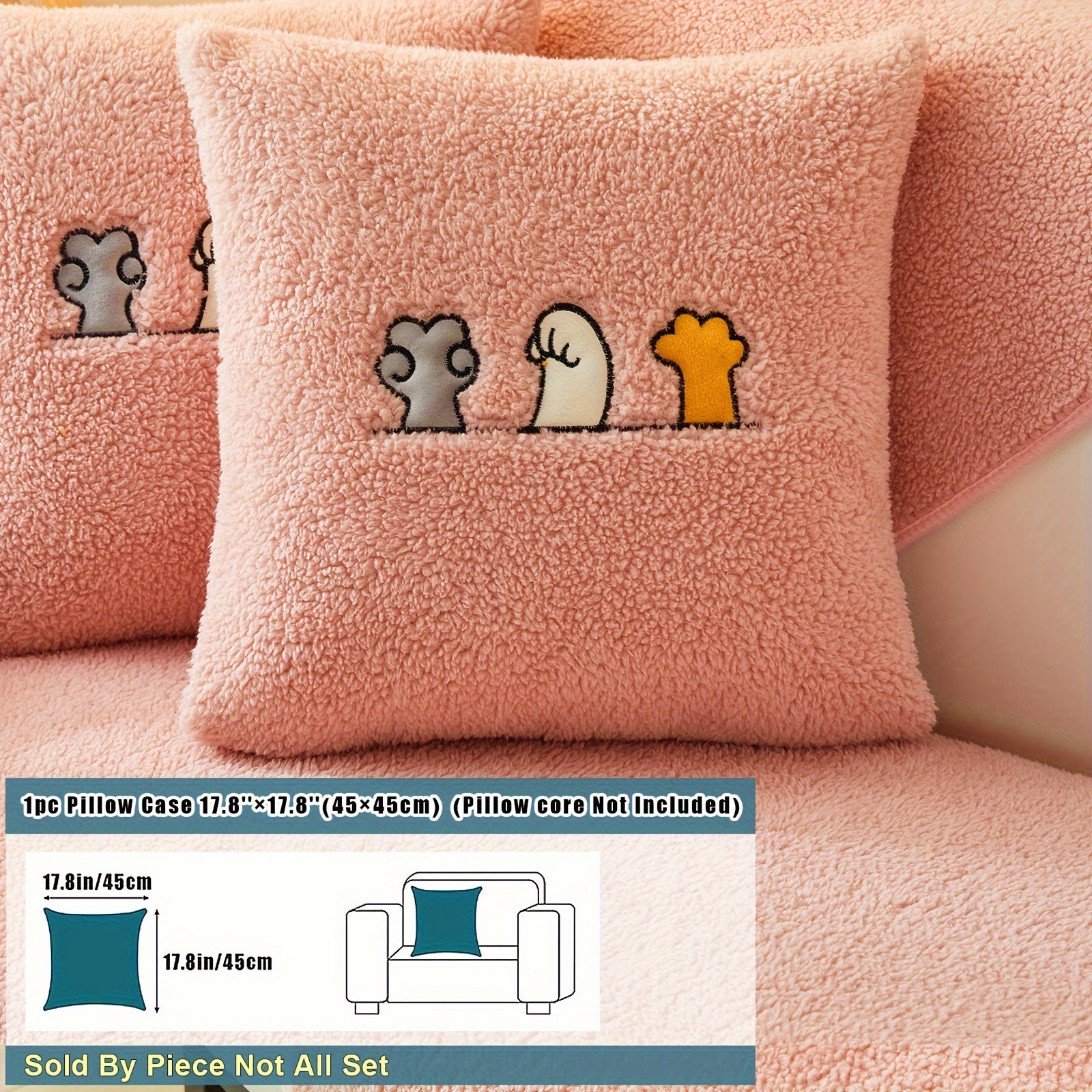 Плюшевый чехол на диван Sherpa, противоскользящий, защитный чехол для мебели для домашних животных для гостиной