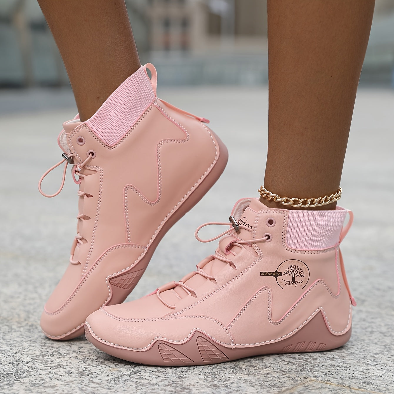 Women's Chunky Sneakers All-Season Solid Color Casual Cross-Training Shoes