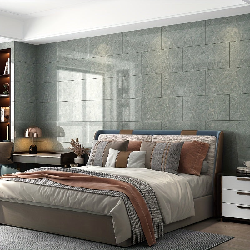 Adhesivos de pared de PVC impermeables, pegatinas autoadhesivas de imitación de azulejos de mármol para cocina y baño