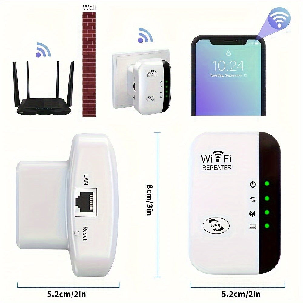 WiFi Extender Boost Signal for Home Office Ethernet Port Easy Setup