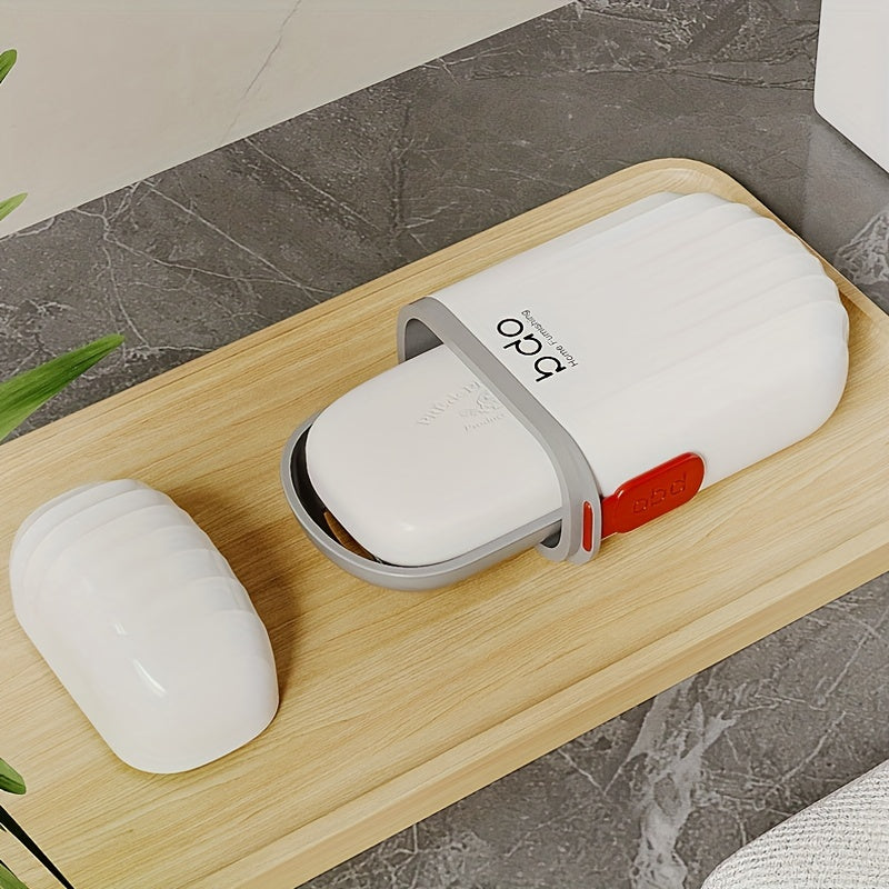 Plastic Travel Soap Dish with Lid Leak-Proof Compact for On-the-Go Use
