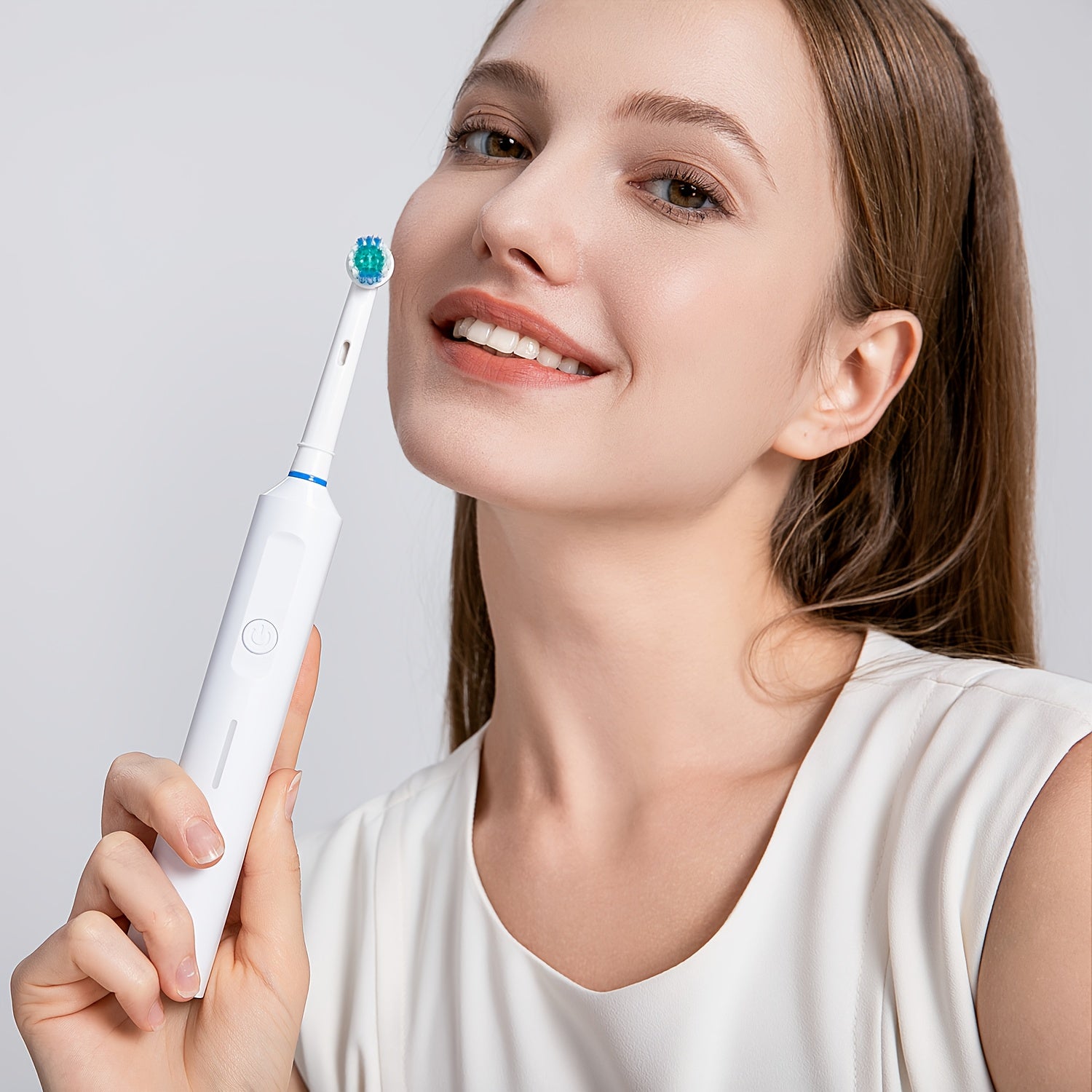 Electric Toothbrush for Adults with 3D Rotating Head 4 Soft Brush Heads Waterproof Rechargeable