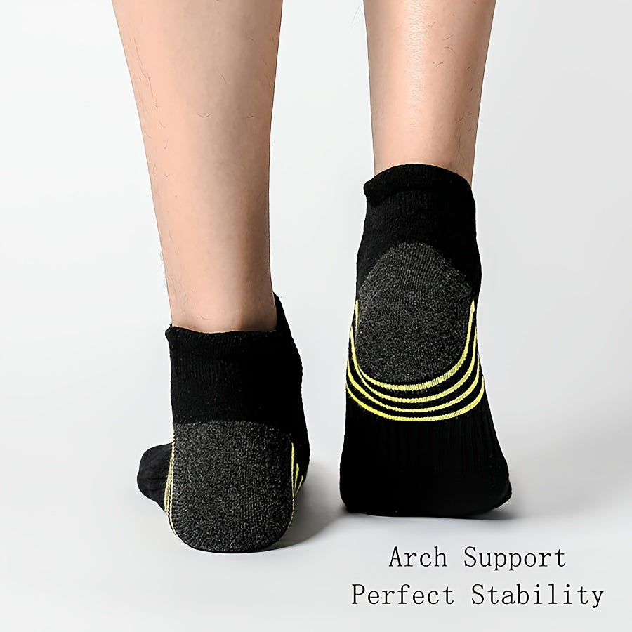 Men's Cotton Striped Sports Socks Breathable Soft Summer Fitness Pack of 12