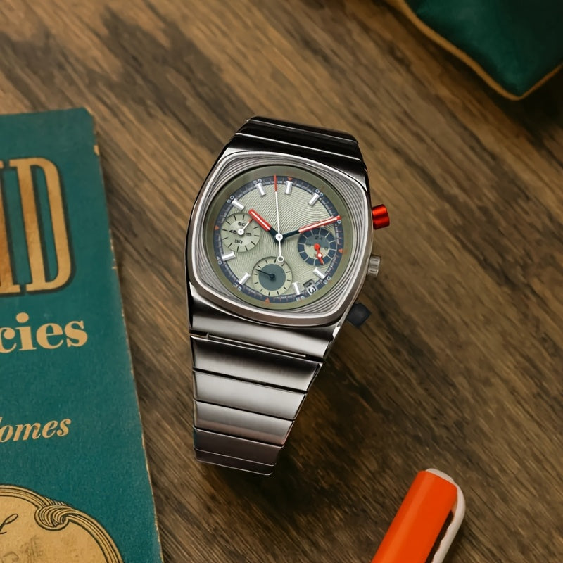 2024-yilgi Erkaklar uchun Yangi Kvadrat Soat - Asl, Premium, Moda Usuli Wormhole Konsepti bilan, Sport uchun ideal.