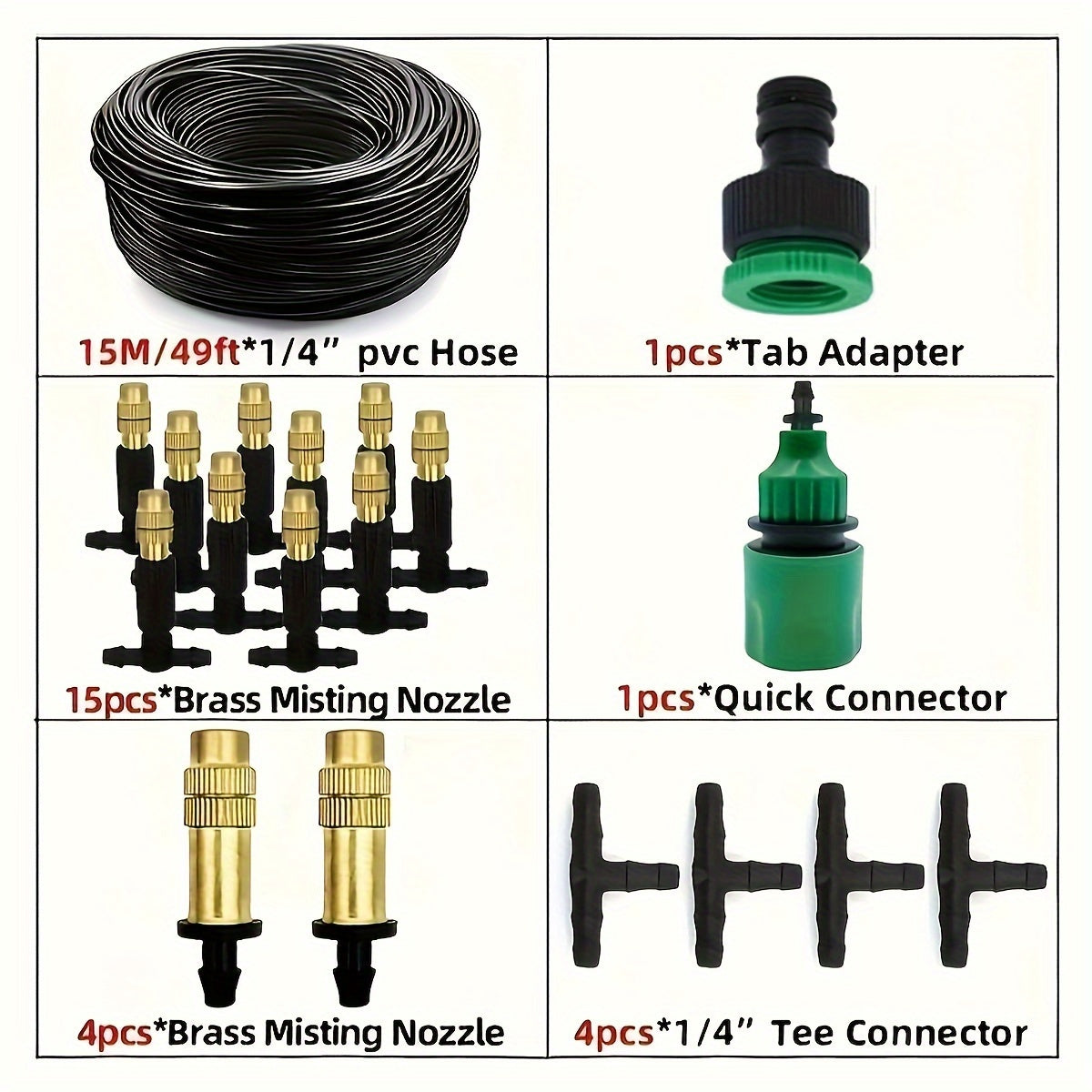 Уличная система охлаждения с туманом, диапазон 5-30 м, латунные распылители, сад, патио, теплица