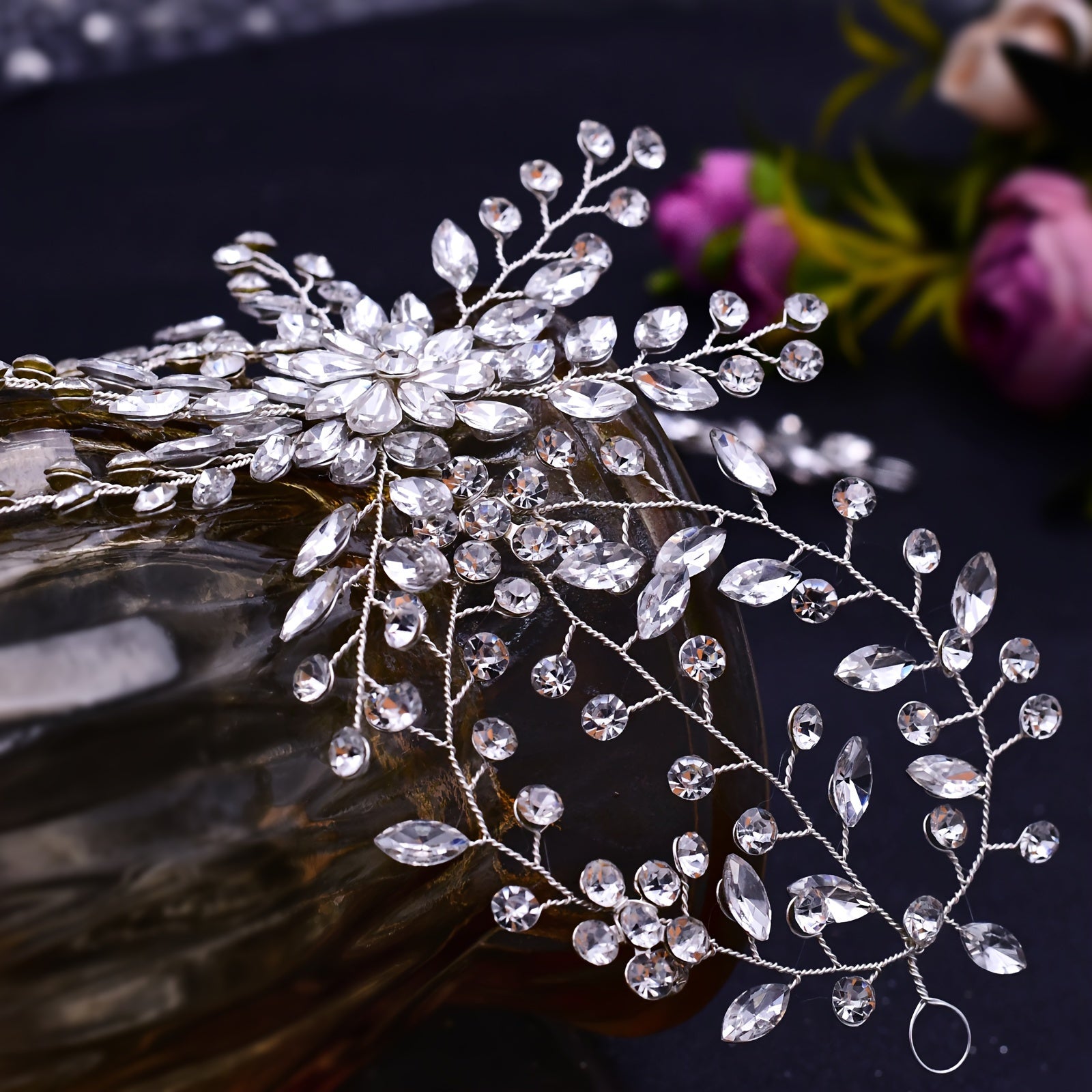 Women's Hair Band with Rhinestones for Bridal Wedding Dress Accessories