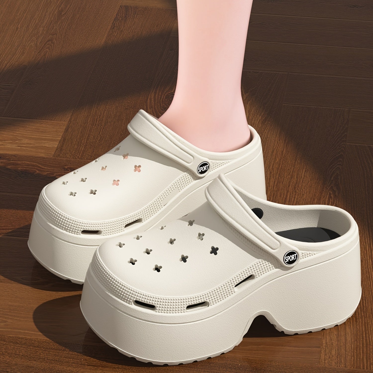 Women's Summer Flat Sandals, Thick Sole, Beach Slippers for Casual Wear