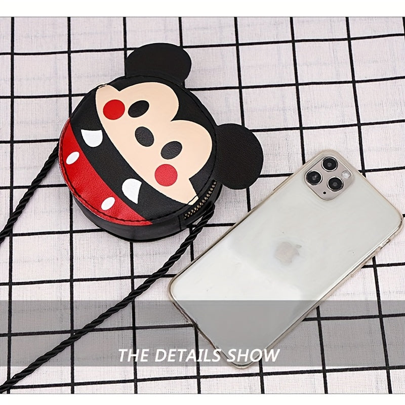 Girls Women Crossbody Bag with Polka Dot Bow Red Black PU Large Capacity