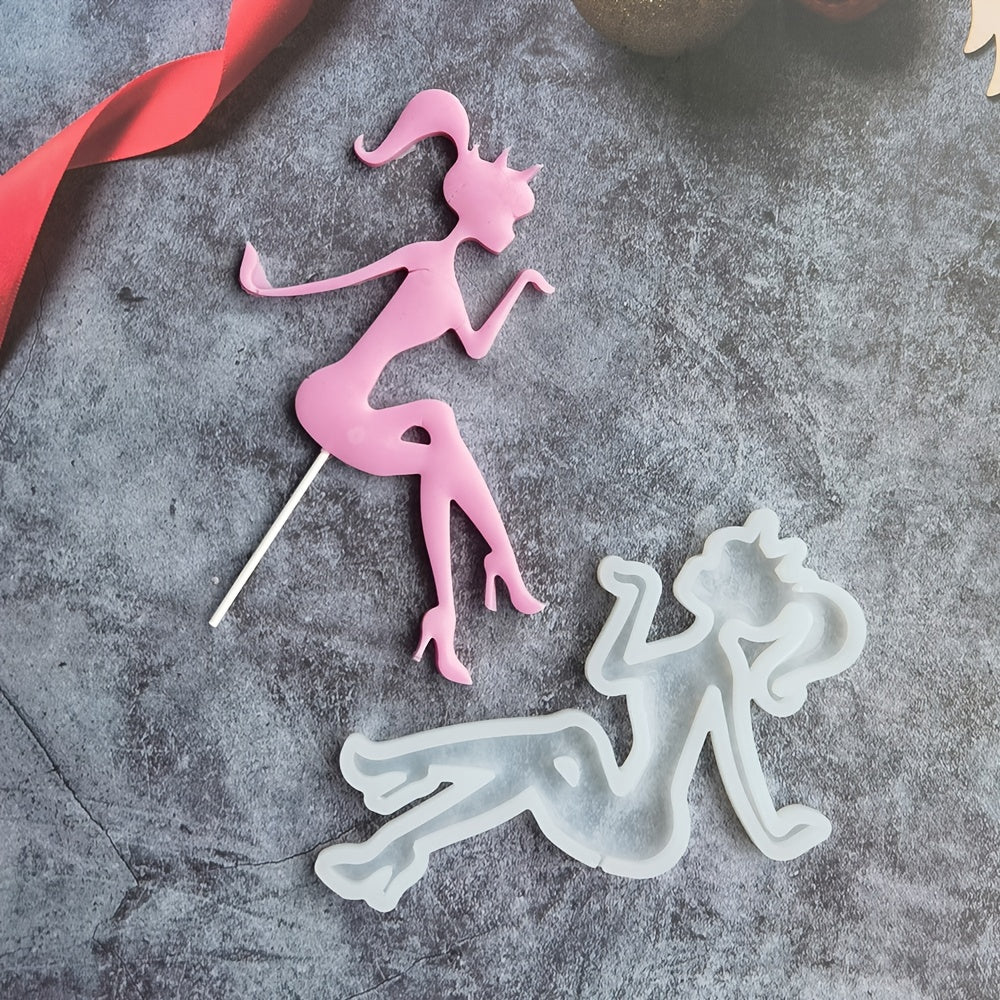 Silicone Lollipop Mold for Teen Girls Flower Season Design DIY Starry Lollipop and Chocolate Candy