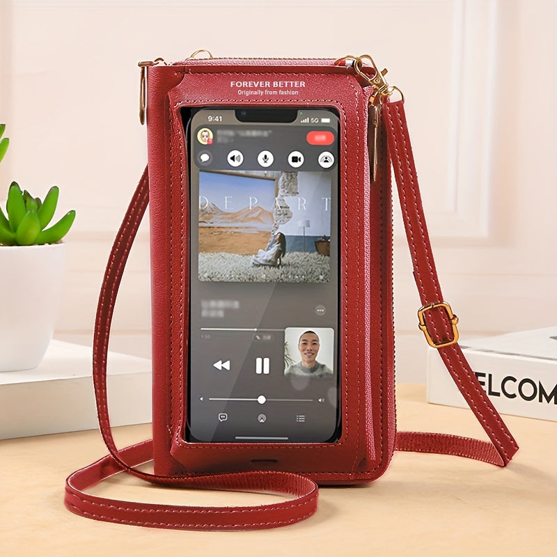 Mini Bag for Women with Touch Screen Phone Pocket Anti-Theft Crossbody Purse Small Gift