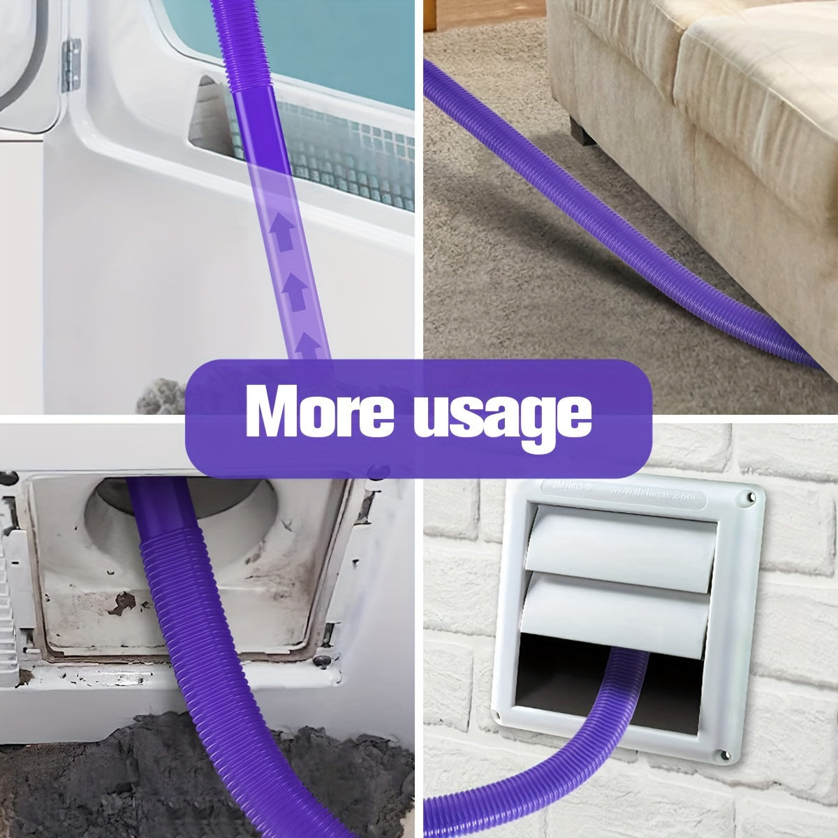 Комплект для чистки вентиляционных трубок сушилок, совместимый с моделями пылесосов V15, V12, V11, V10, V8 и V7. Включает в себя насадку для шланга для легкого удаления ворса. Выпускается в фиолетовом цвете и предназначен для использования с пылесосами.