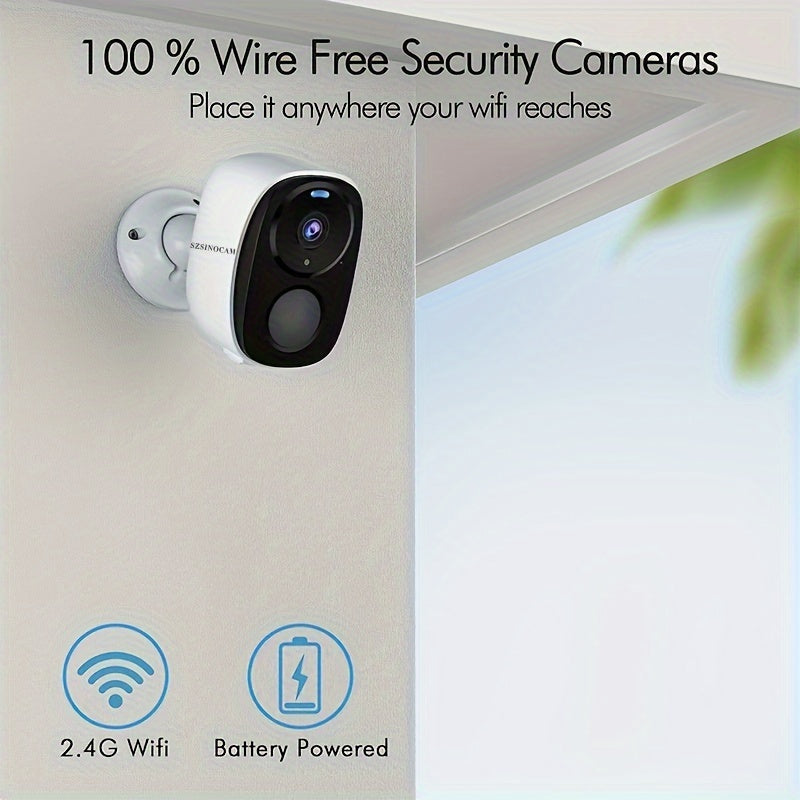 2K 3MP Wireless Outdoor Security Camera with Spotlight Siren 2-Way Audio Color Night Vision AI Detection