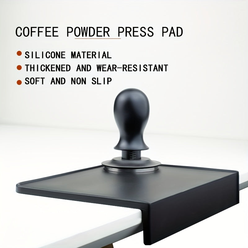 Kofe tampiri matasi, sirpanishga qarshi burchak tamping pad, qora, espresso barista asboblari uchun