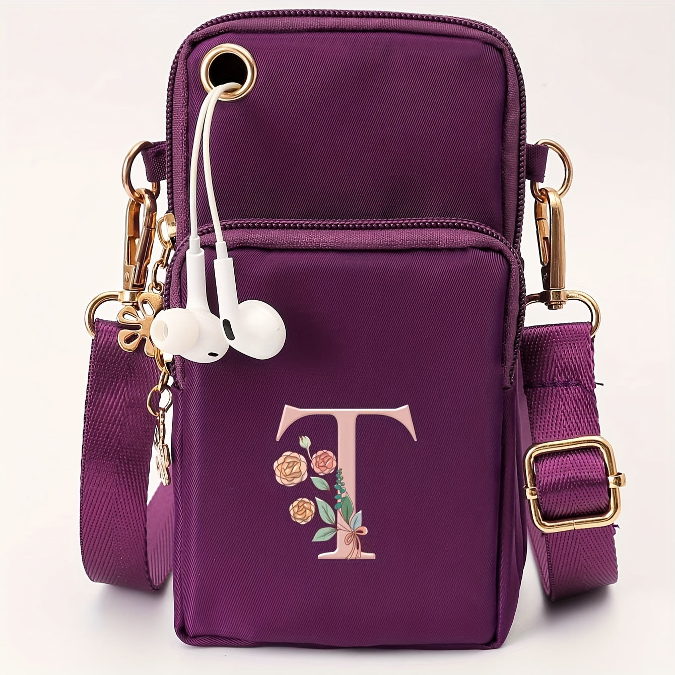 Ayollar uchun kichik yelka sumkasi, gul naqshli, kundalik ko‘p funksiyali crossbody sumka, kichik qo‘l sumkasi