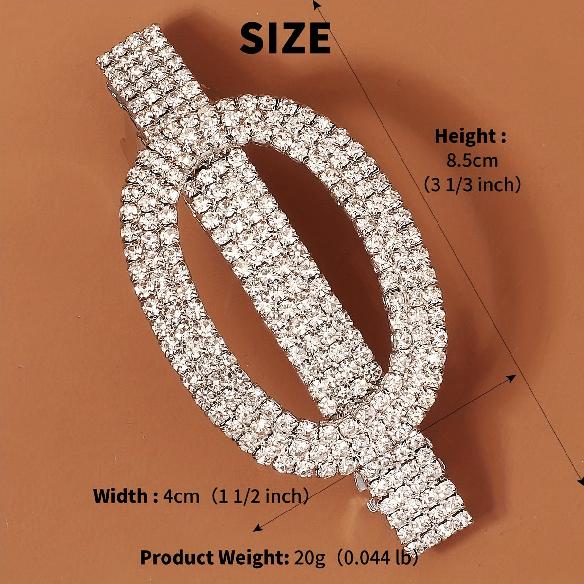 Non-slip Rhinestone Hair Clip for Women Elegant Head Jewelry Hair Accessories